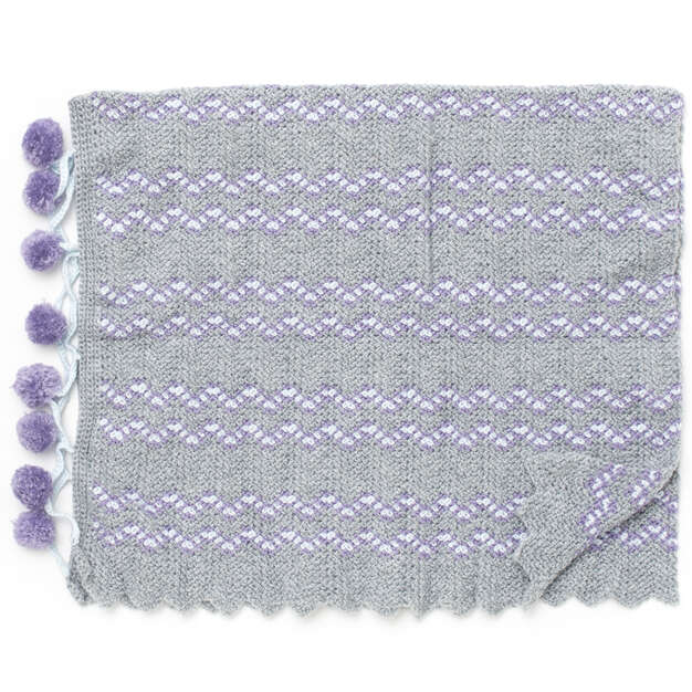 Free Pompoms and Ripples Blanket Pattern