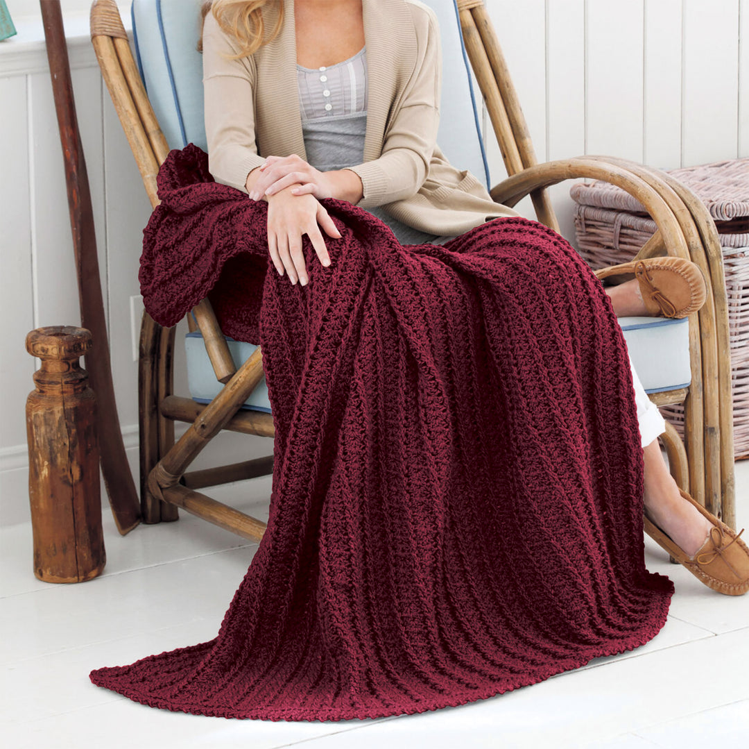 Free Cabled & Shell Throw Pattern