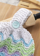 Modèle gratuit de torchon de cuisine à rayures Chevron