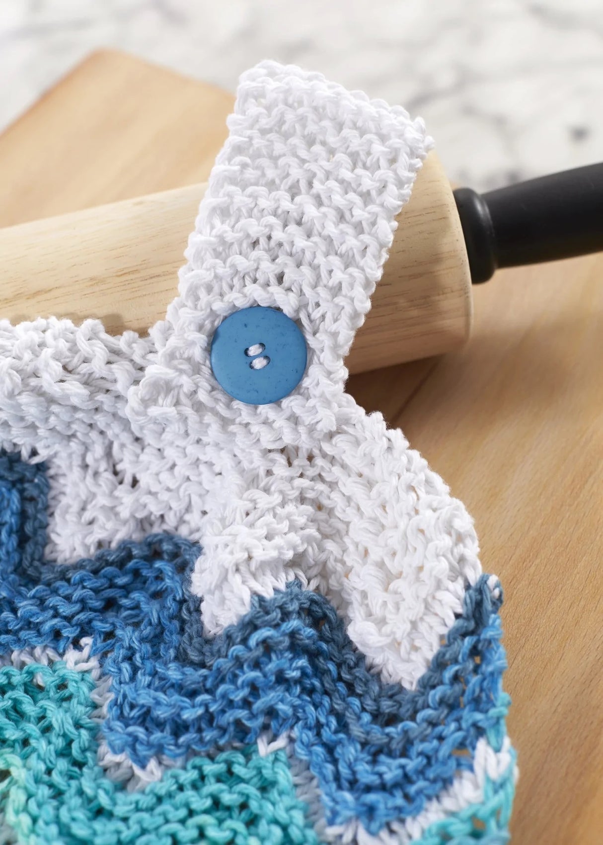 Modèle gratuit de torchon de cuisine à rayures Chevron