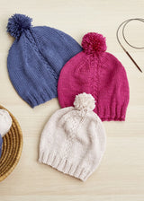 Free Cable Accent Hats Pattern