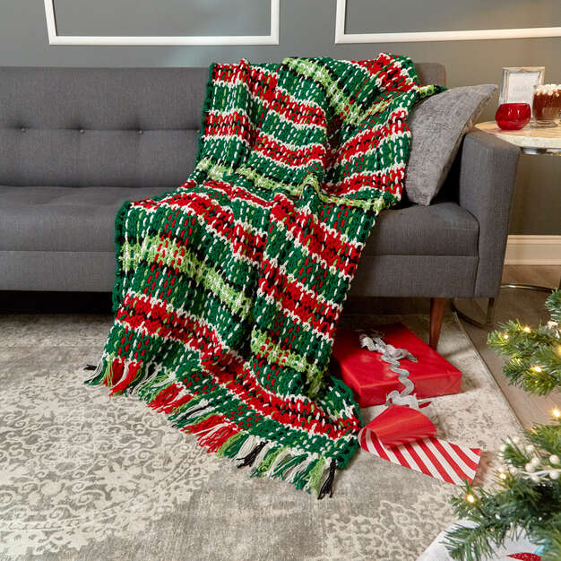 Free Plaid Christmas Blanket Pattern