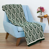Evergreen Mosaic Crochet Blanket