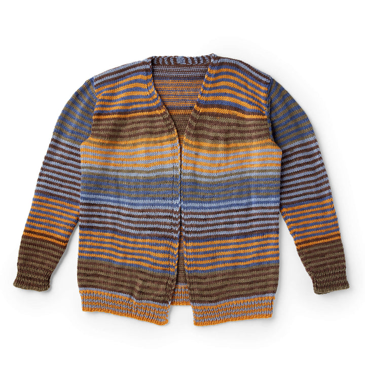 Free Slouchy Stripes Knit Cardigan Pattern