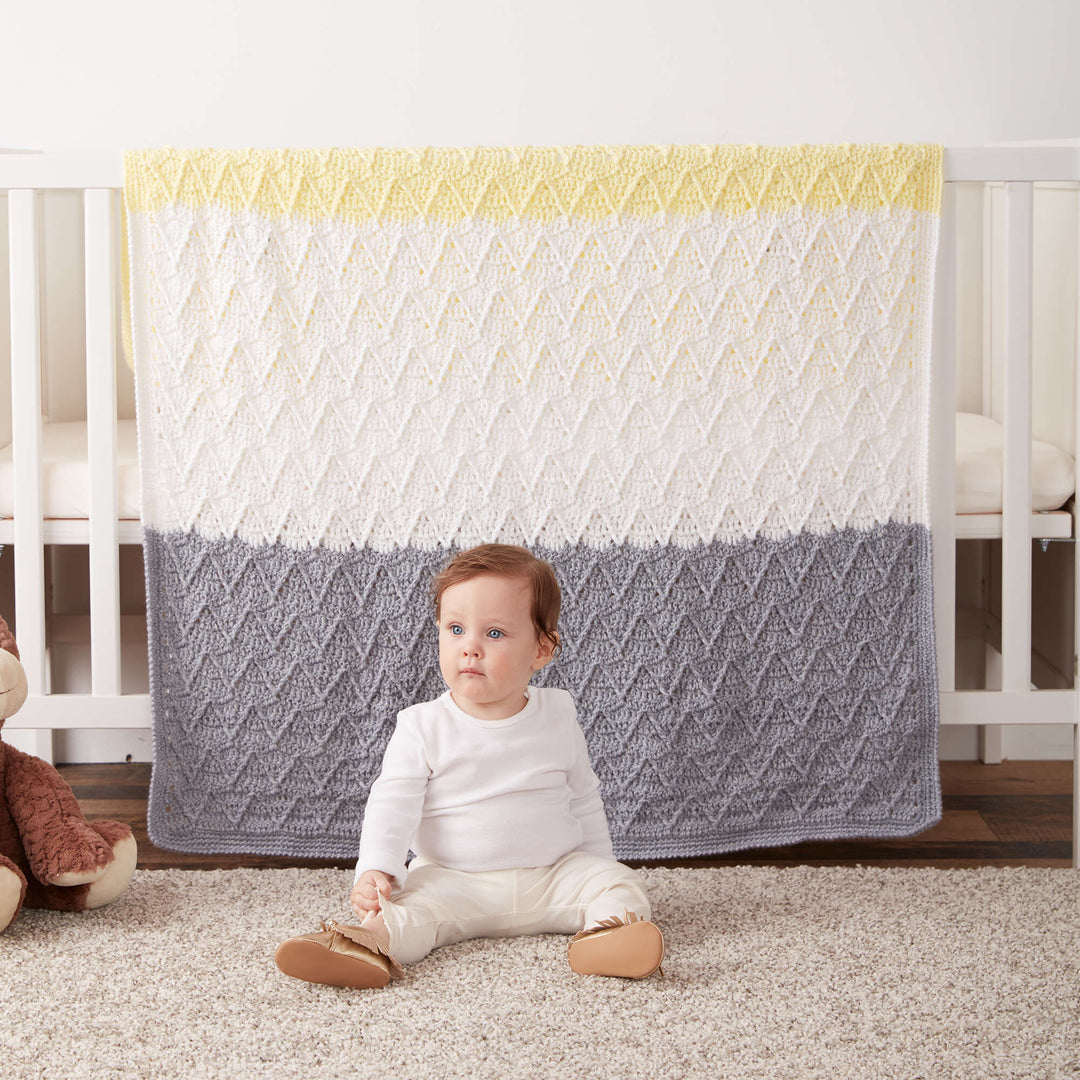 Free Crochet Colourbands Baby Blanket Pattern
