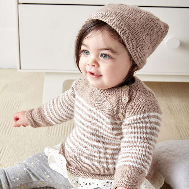 Free Wee Stripes Knit Pullover & Hat Pattern