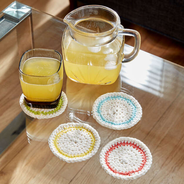 Free Round About Crochet Coasters Pattern