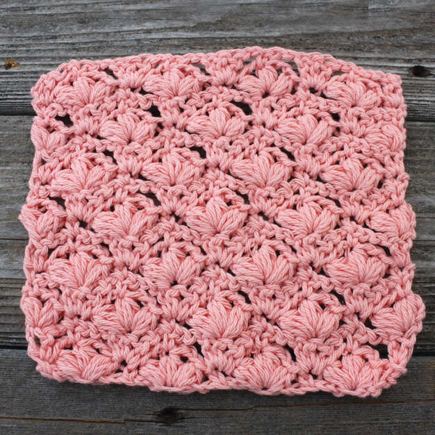 Free Crochet Flowers Dishcloth Pattern