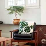 Free Tropical Leaf Knit Pillow Pattern