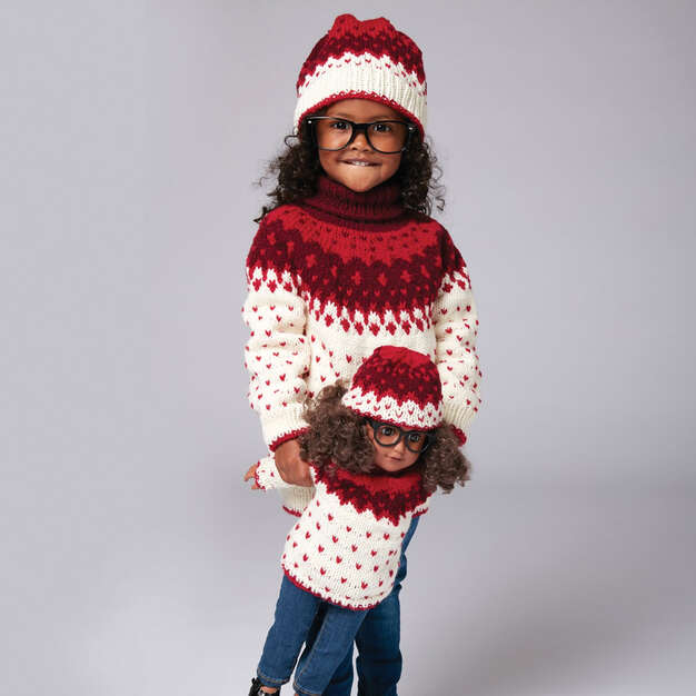 Free Nordic Duo Child & Doll Knit Pullover Pattern