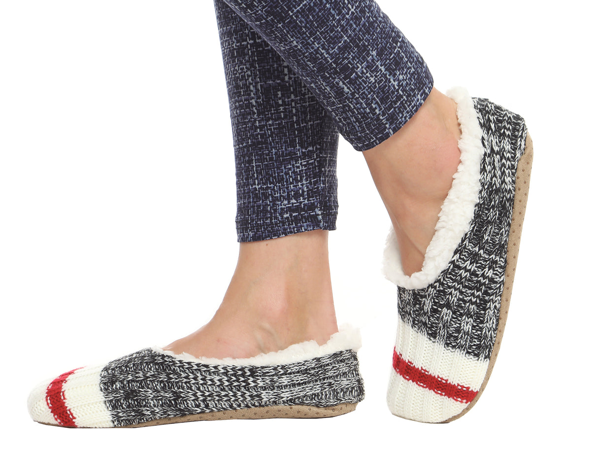 Pantoufles pour dames doublées de sherpa* 