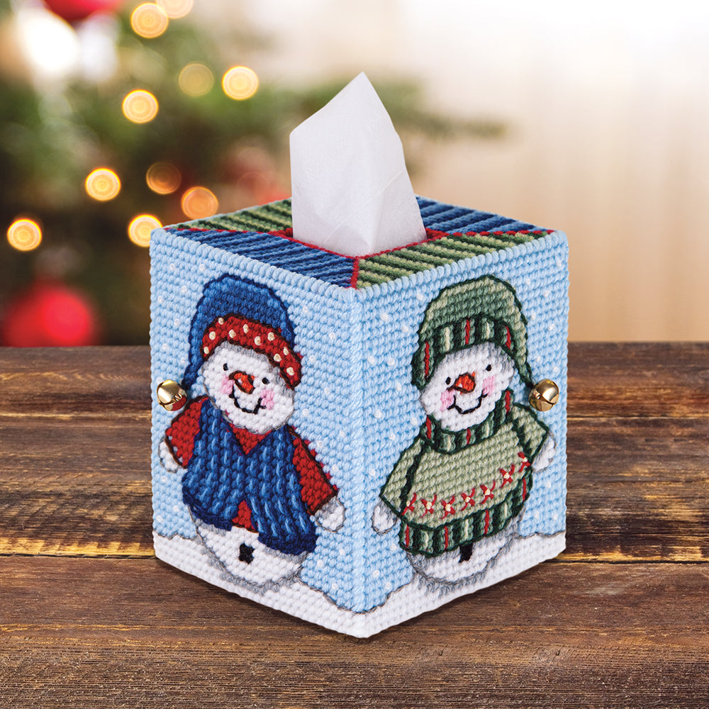 Snow People Tissue Box Cover