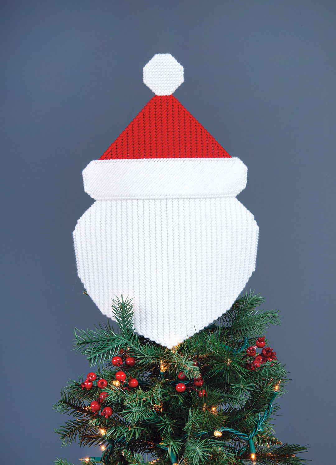 Santa Tree Topper Plastic Canvas Kit