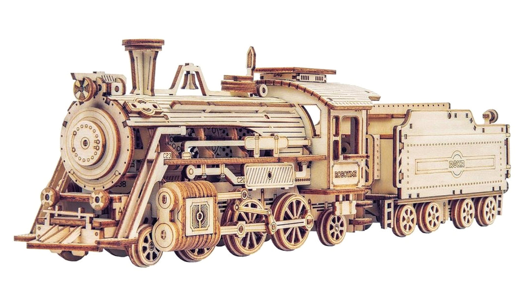 Prime Steam Express Wood Mechanical Model Kit