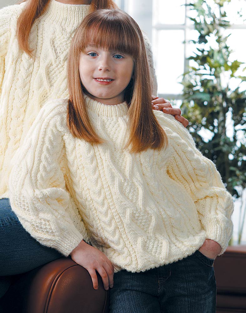 Child's Aran Pullover Pattern