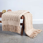 Couverture au crochet à chevrons