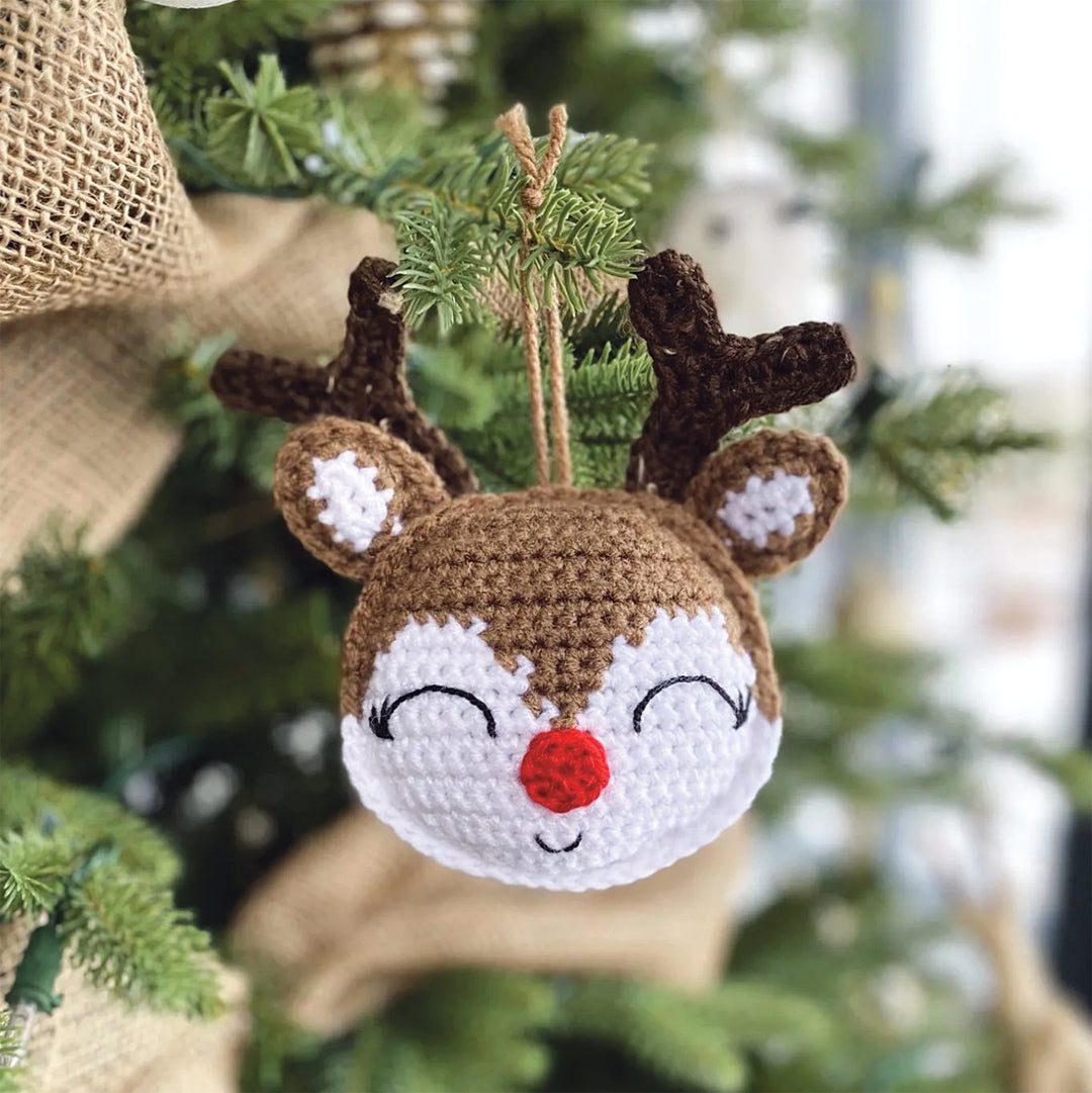 Rudolph Ornaments Crochet Kit