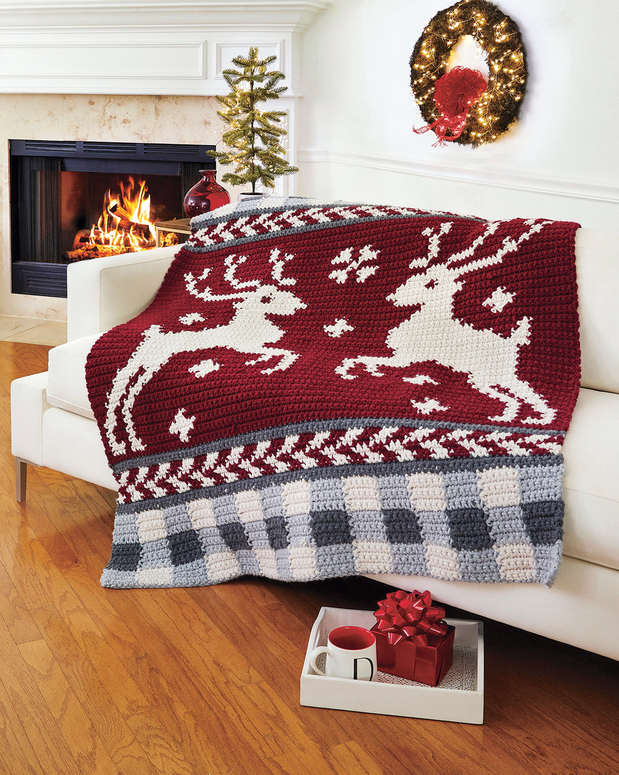 Prancing All The Way Blanket Mary Maxim Ltd