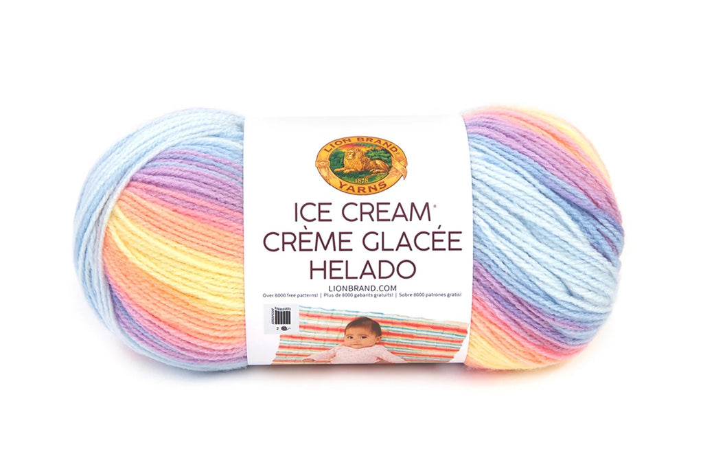 Lion Brand Yarn - Ice Cream Big Scoop Yarn “Tutti Frutti” Gorgeous Free  Shippin