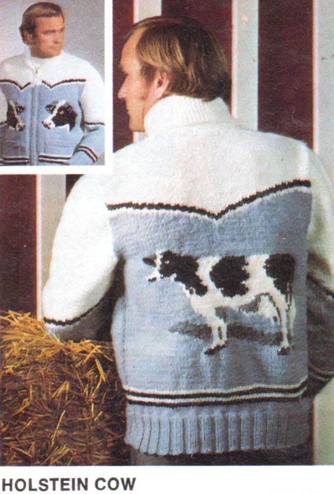 Holstein Cow Cardigan Pattern