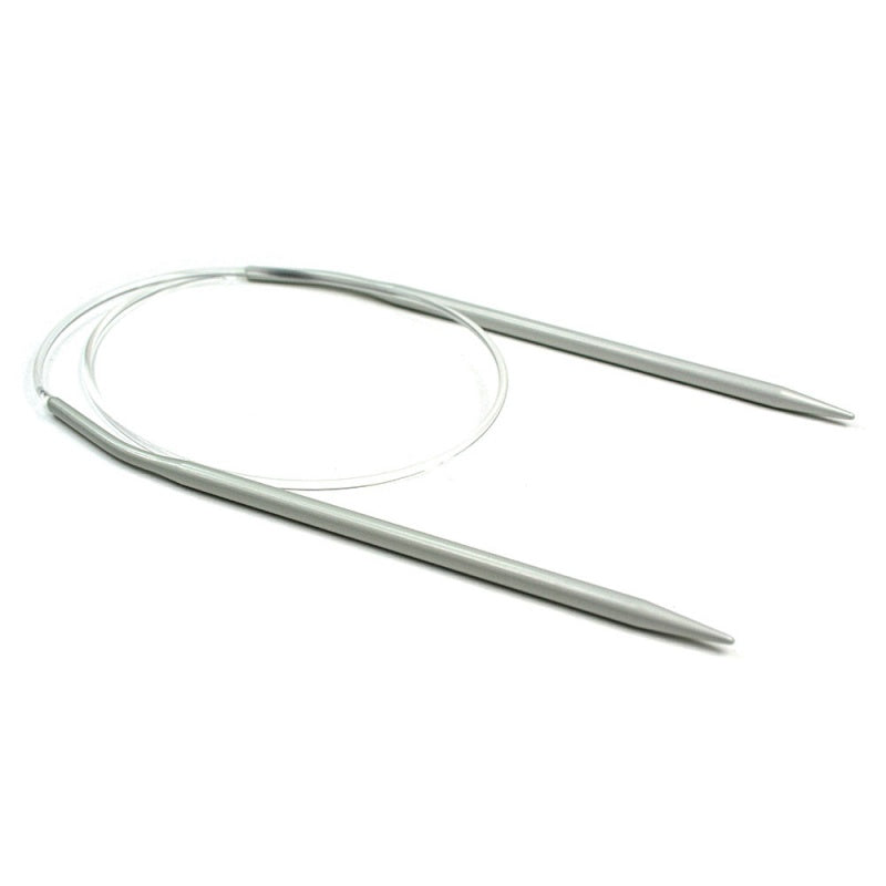 8 Aiguilles Circulaires à Tricoter En Acier Inoxydable - Tailles 2 à 8 Mm, Longueur 80 Cm - Pour Pulls, Bonnets, Projets - Surface Lisse - 5