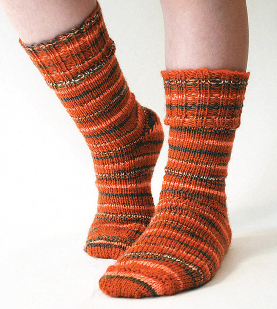 Free Ribbed Cuff Socks Pattern