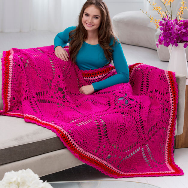 Free Lovely Hearts Throw Pattern