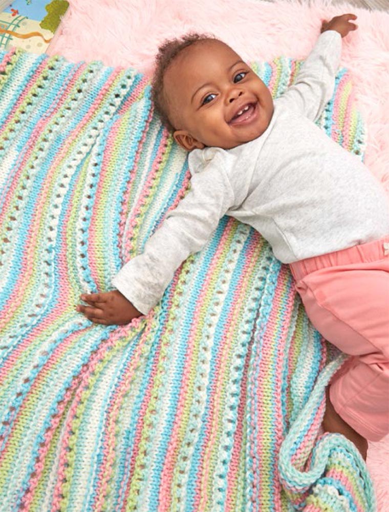 Free Self Striping Baby Blanket Pattern
