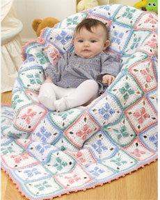 Free Baby Checks Blanket Crochet Pattern