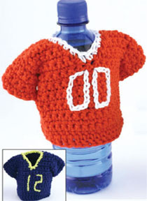 Free Team Jersey Bottle Cozy Crochet Pattern