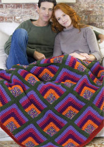 Free Rich Mitered Throw Crochet Pattern