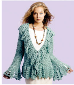 Free Soft Sage Circle Jacket Crochet Pattern