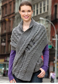 Free Pull-Through Cabled Wrap Knit Pattern