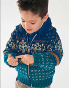 Free Nordic Hooded Jacket Knit Pattern
