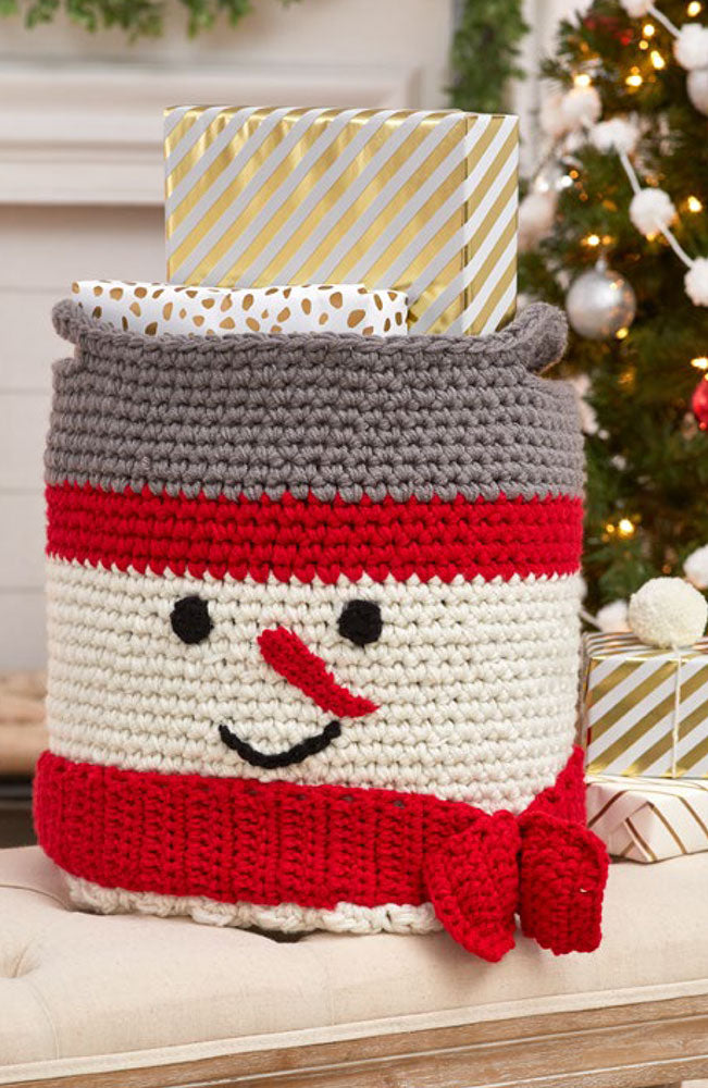Free Happy Snowman Basket Pattern