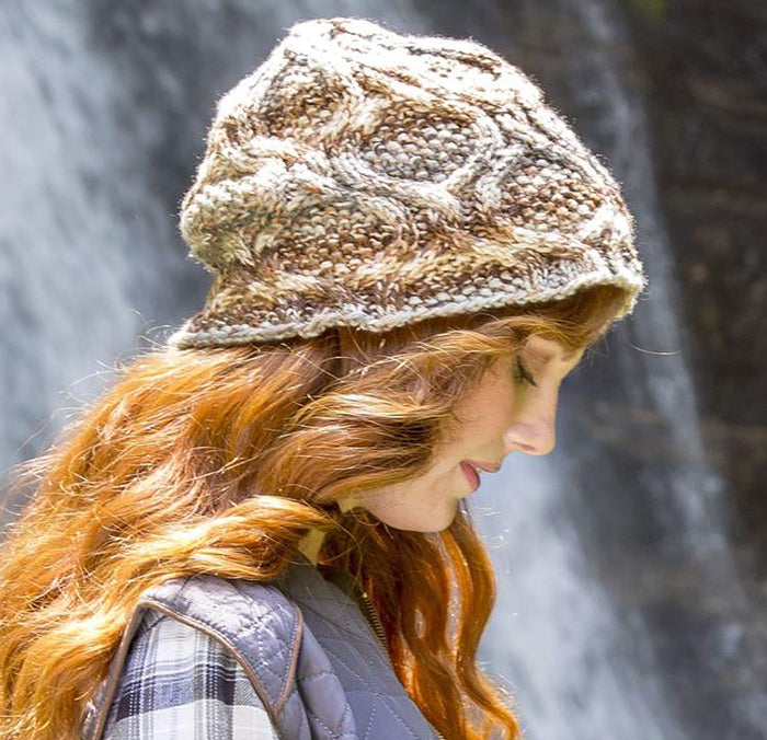 Free Wood Grain Cabled Hat Pattern