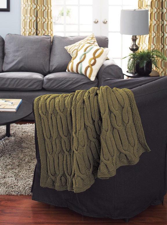 Free Cable Vine Blanket Pattern