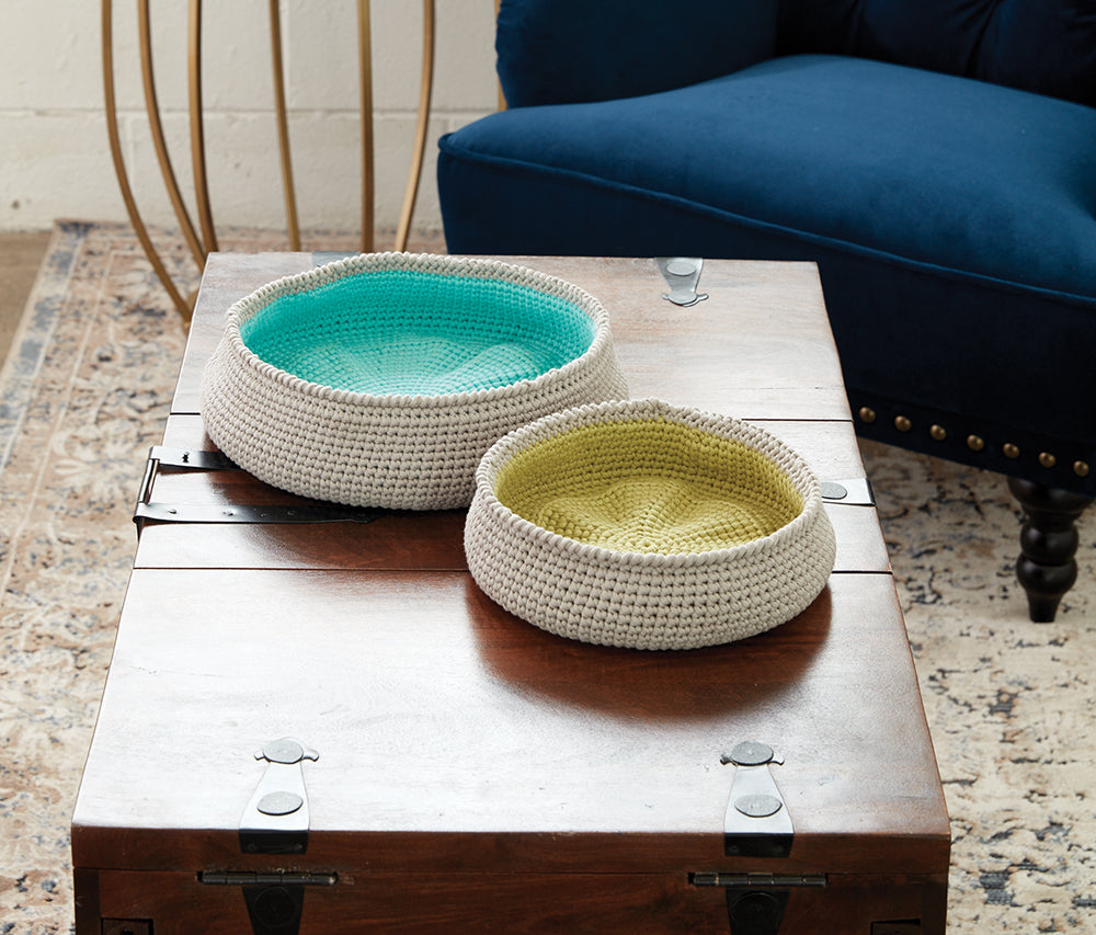 Modèle gratuit de paniers au crochet Color Pop