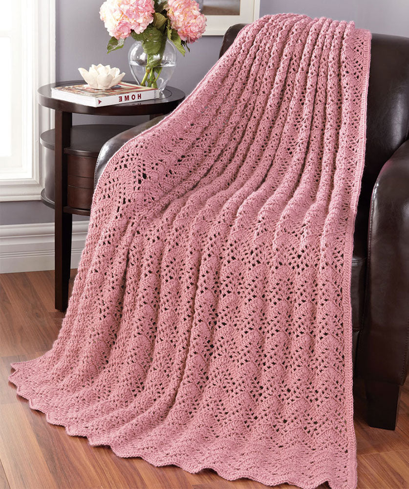 Free Lacy Bands Blanket Pattern