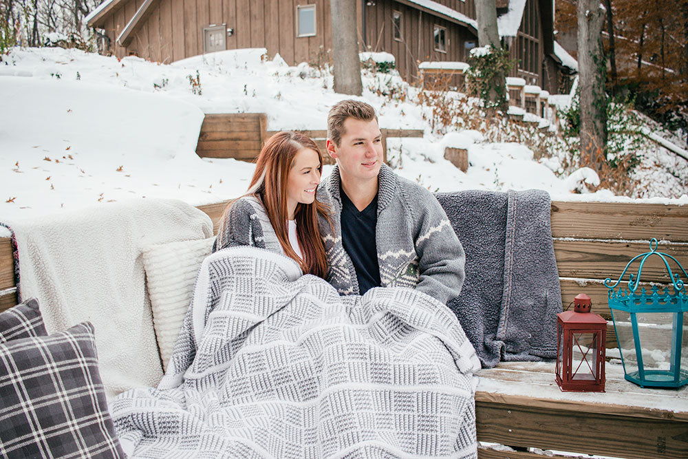 Afghan à carreaux à carreaux