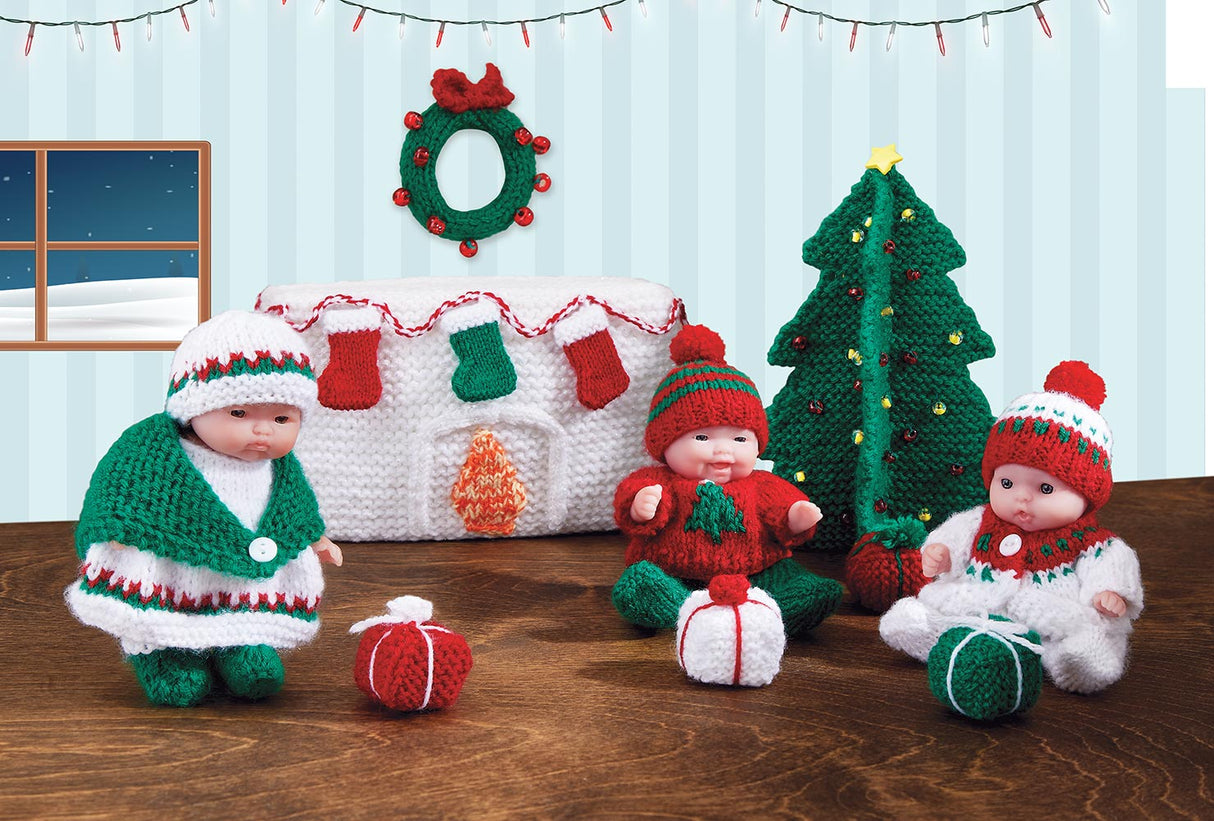 Ensemble de poupée la nuit avant Noël