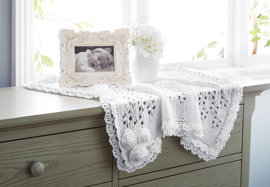 Elegant Lace Baby Blanket – Mary Maxim Ltd