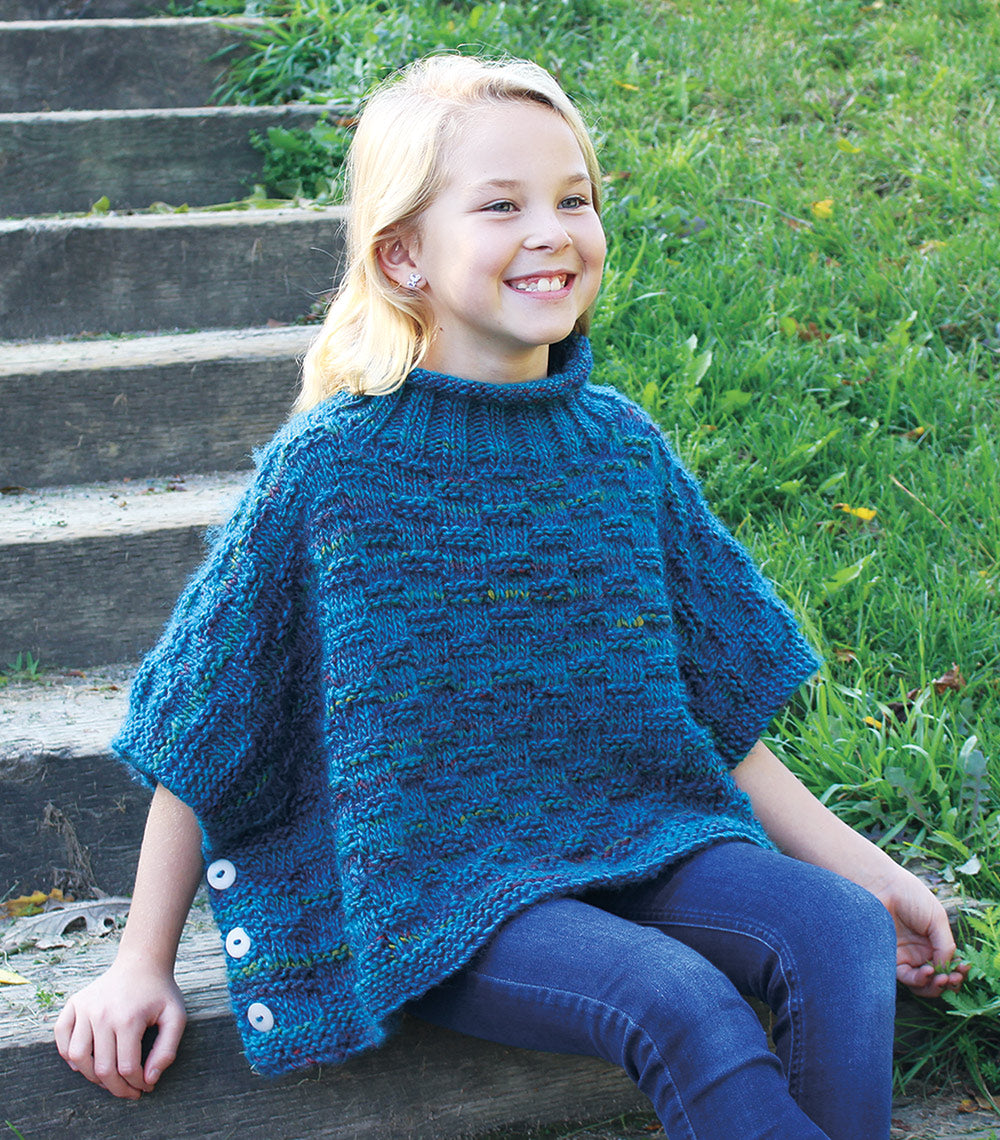 Kid's Buttoned Poncho