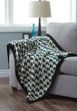 Drop Stitch Chevron Blanket