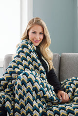 Drop Stitch Chevron Blanket