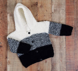 Gilet à capuche en tissu raglan pour bébé