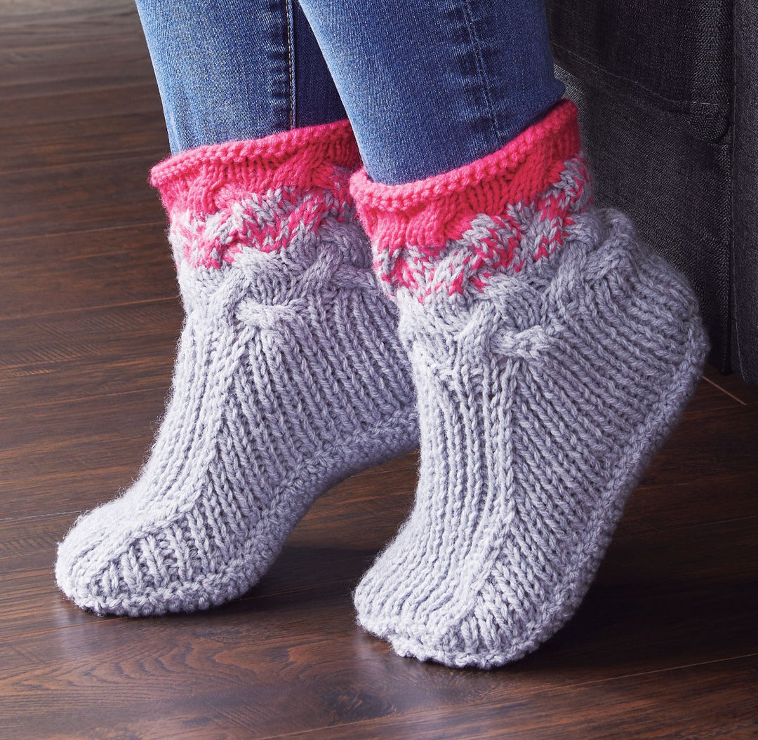 Ombre Cuff Slippers Pattern