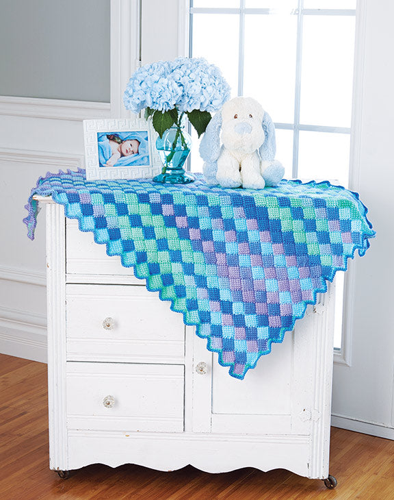 Crocheted Entrelac Blanket