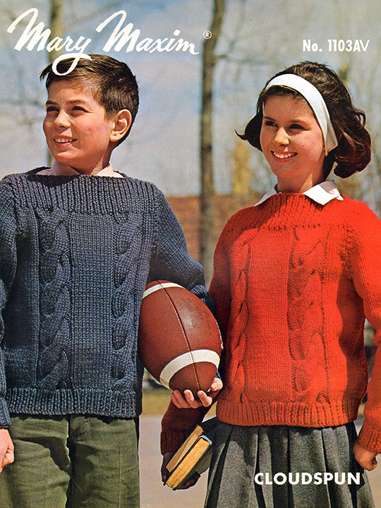 Boys' or Girls' Cable Pullover Pattern
