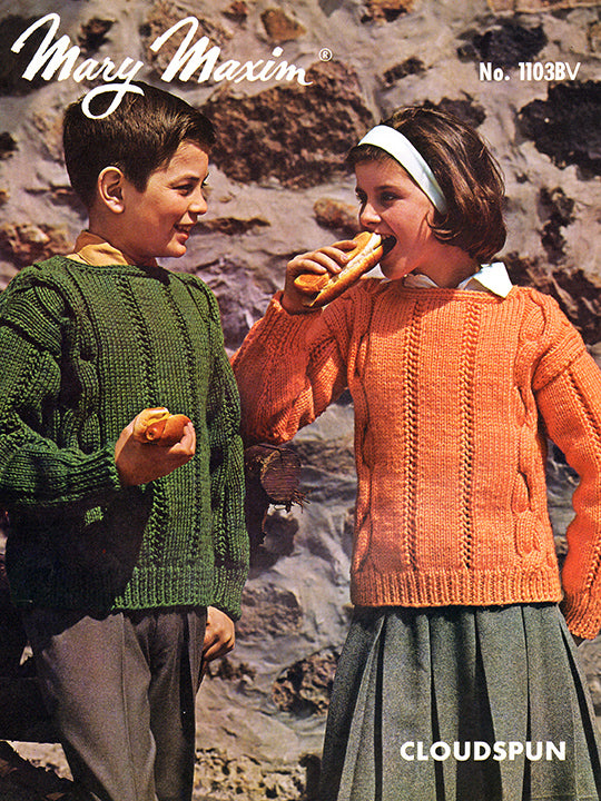 Boys' or Girls' Cable Pullover Pattern